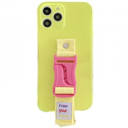 Чехол для Apple iPhone 11 Pro (5.8"") - Handfree с цветным ремешком (Желтый)