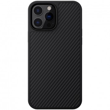 Карбоновая накладка для iPhone 13 Pro Max - Nillkin Synthetic Fiber series (Черный)