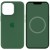 Чохол для Apple iPhone 13 Pro - Silicone case (AAA) full with Magsafe and Animation (Зелений / Clover)