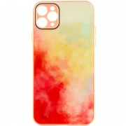 Чохол Apple iPhone 11 Pro (5.8"") - TPU+Glass Impasto abstract (Red yellow)