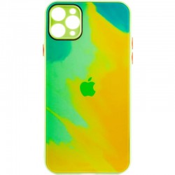 Чохол Apple iPhone 11 Pro Max (6.5"") - TPU+Glass Impasto abstract (Yellow green)