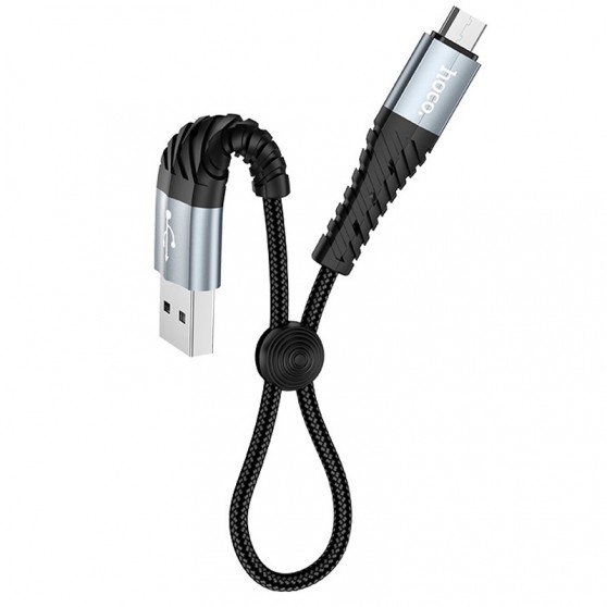 Дата кабель Hoco X38 Cool MicroUSB (0.25m) (Чорний)