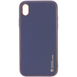 Шкіряний чохол Xshield для Apple iPhone X/XS (5.8"") (Сірий / Lavender Gray)