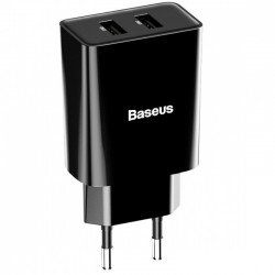 Зарядний пристрій Baseus Speed Mini Dual U 10.5W 2USB (CCFS-R) (Чорний)