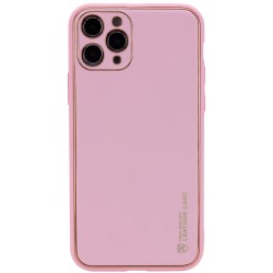 Шкіряний чохол для Apple iPhone 12 Pro Max - Xshield (Рожевий / Pink)