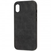 Шкіряний чохол для Apple iPhone XS Max (6.5"") - Croco Leather (Black)