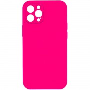 Чехол для Apple iPhone 12 (6.1"") - Silicone Case Lakshmi Square Full Camera (Розовый / Barbie pink)