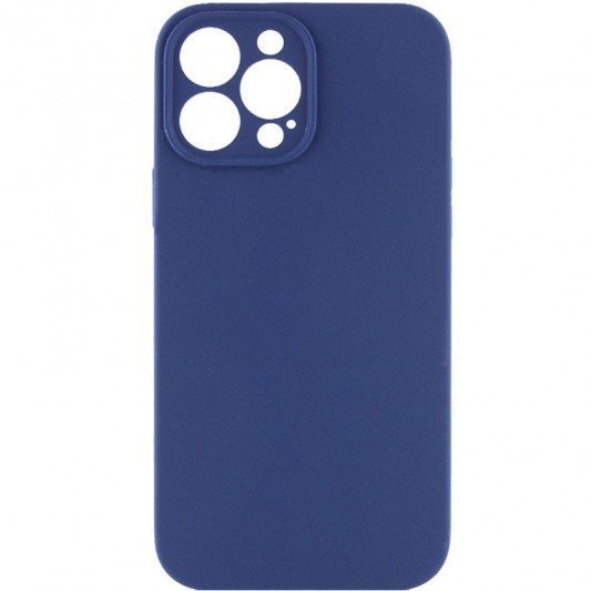 Чохол Apple iPhone 12 Pro (6.1"") - Silicone Case Lakshmi Square Full Camera (Синій / Deep navy)