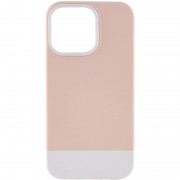 Чехол для Apple iPhone 13 Pro Max - TPU+PC Bichromatic (Grey-beige / White)