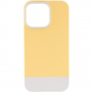 Чохол Apple iPhone 13 Pro Max - TPU+PC Bichromatic (Creamy-yellow / White)