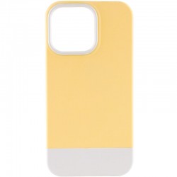Чехол для Apple iPhone 13 Pro - TPU+PC Bichromatic (Creamy-yellow / White)
