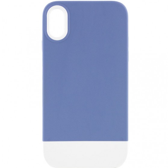 Чехол TPU+PC Bichromatic для Apple iPhone XR (6.1"") (Blue / White)