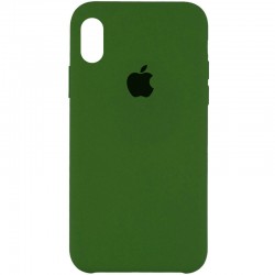 Чохол Apple iPhone XS Max (6.5"") - Silicone Case (AA) (Зелений / Olive)