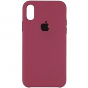 Чехол для iPhone X (5.8"") / XS (5.8"") - Silicone Case (AA) (Красный / Rose Red)