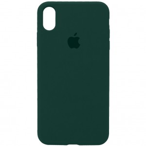 Чохол для iPhone X (5.8"") / XS (5.8"") - Silicone Case Full Protective (AA) (Зелений / Forest green)