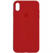 Чехол для iPhone X (5.8"") / XS (5.8"") - Silicone Case Full Protective (AA) (Красный / Dark Red)
