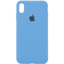Чехол для iPhone X (5.8"") / XS (5.8"") - Silicone Case Full Protective (AA) (Голубой / Cornflower)