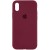 Чехол для iPhone X (5.8"") / XS (5.8"") - Silicone Case Full Protective (AA) (Бордовый / Plum)