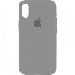 Чехол для iPhone X (5.8"") / XS (5.8"") - Silicone Case Full Protective (AA) (Серый / Pewter)