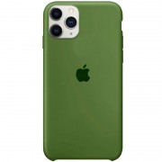 чохол для iPhone 11 Pro (5.8"") - Silicone Case (AA) (Зелений / Army green)