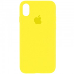 Чехол для Apple iPhone XS Max (6.5"") - Silicone Case Full Protective (AA) (Желтый / Neon Yellow)