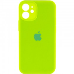 Чехол для Apple iPhone 12 mini (5.4"") - Silicone Case Full Camera Protective (AA) (Салатовый / Neon green)