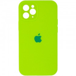 Чохол Apple iPhone 12 Pro Max (6.7"") - Silicone Case Full Camera Protective (AA) (Салатовий / Neon green)