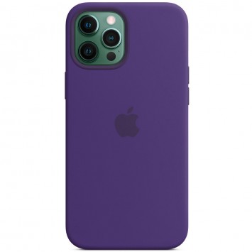 Чехол для Apple iPhone 12 Pro / 12 (6.1"") - Silicone case (AAA) full with Magsafe (Фиолетовый / Amethyst)