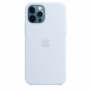 Чехол для Apple iPhone 12 Pro Max (6.7"") - Silicone case (AAA) full with Magsafe (Голубой / Cloud Blue)