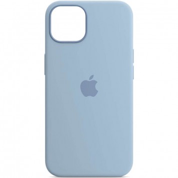 Голубой силиконовый чехол полной защиты (AA) для Apple iPhone 13 Pro Max 6.7 дюймов