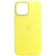 Шкіряний чохол для Apple iPhone 11 (6.1"") - Leather Case (AA) (Yellow)