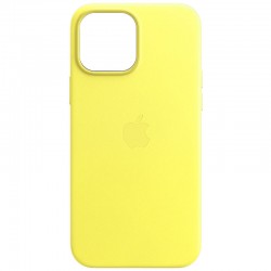 Шкіряний чохол для Apple iPhone 11 (6.1"") - Leather Case (AA) (Yellow)