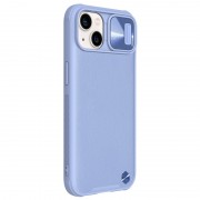 Шкіряна накладка для Apple iPhone 13 (6.1"") - Nillkin Camshield Leather (шторка на камеру) (Бузовий / Purple)