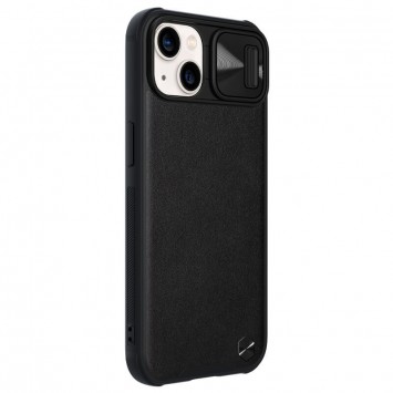 Шкіряна накладка Apple iPhone 13 (6.1"") - Nillkin Camshield Leather (шторка на камеру) (Чорний / Black)