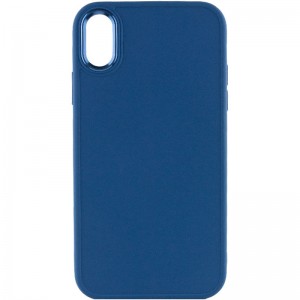 TPU чехол для Apple iPhone XS Max (6.5"") - Bonbon Metal Style (Синий / Denim Blue)