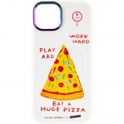 TPU+PC чохол для Apple iPhone 12 Pro Max (6.7"") - Funny pictures with MagSafe (Pizza)