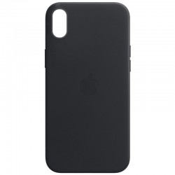 Кожаный чехол для iPhone X (5.8"") / XS (5.8"") - Leather Case (AA) (Black)