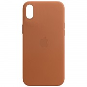 Шкіряний Чохол Apple XR (6.1"") - Leather Case (AA) (Brown)