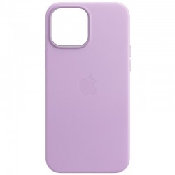 Шкіряний чохол для Apple iPhone 13 Pro (6.1"") - Leather Case (AA) with MagSafe (Elegant purple)