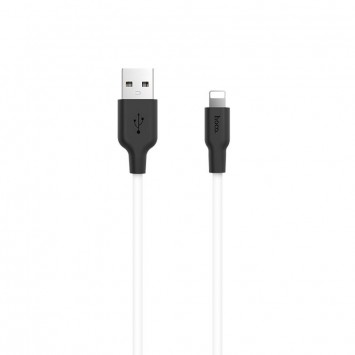Дата кабель Hoco X21 Silicone Lightning Cable (1m) (black_white) - Lightning - зображення 1 