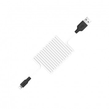 Дата кабель Hoco X21 Silicone Lightning Cable (1m) (black_white) - Lightning - зображення 3 