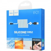 Кабель для iPhone Hoco X21 Silicone Lightning Cable (1m) (black_white)
