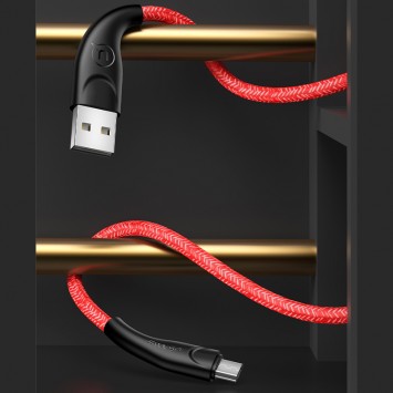 Дата кабель Usams US-SJ396 U41 Micro Braided Data and Charging Cable 2m (Червоний) - MicroUSB кабелі - зображення 2 