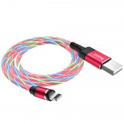 Светящийся кабель для iPhone Hoco U90 ""Ingenious streamer"" Lightning (1m) (Красный)
