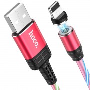 Кабель який світиться для iPhone Hoco U90 "Ingenious streamer" Lightning (1m) (Червоний)