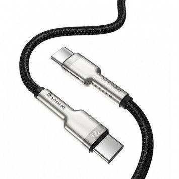 Дата кабель Baseus Cafule Series Метал Type-C to Type-C 100W (2m) (Чорний) - Type-C кабелі - зображення 1 
