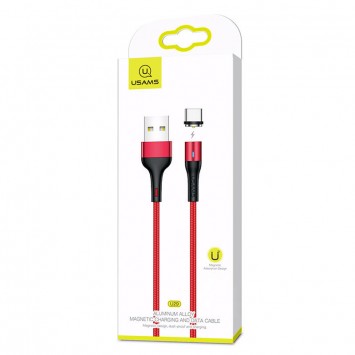 Магнітний кабель USAMS US-SJ337 U29 Magnetic USB to Type-C (2m) (Червоний) - Type-C кабелі - зображення 8 