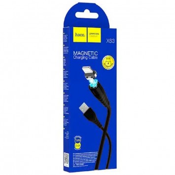 Магнітний кабель для iPhone Hoco X63 "Racer" USB to Lightning (1m) (Чорний) - Lightning - зображення 2 