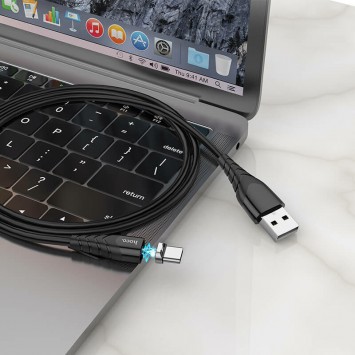 Магнітний кабель Hoco X63 "Racer" USB to Type-C (1m) (Чорний) - Type-C кабелі - зображення 1 
