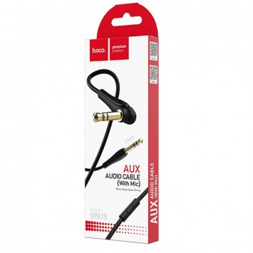 Аудіо кабель Aux Hoco UPA15 With Mic (Чорний) - Кабелі / Перехідники - зображення 4 